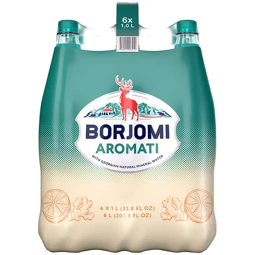 Напиток безалкогольный Borjomi Aromati газированный с ароматом Цитрусовых и Корня имбиря 1 л х 6 шт. (пет) - фото 3