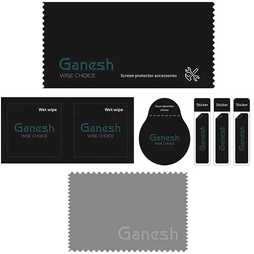 Захисне скло Ganesh Full Cover для Apple iPhone 13/13 Pro/14/16e 6.1 Чорний - фото 5