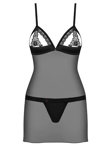 Комплект білизни Obsessive 865-CHE-1 L/XL чорний - фото 5