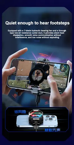 Кулер з екраном активне охолодження для телефону / планшета Memo DL20 шириною до 90,5 мм Black (18508) - фото 7