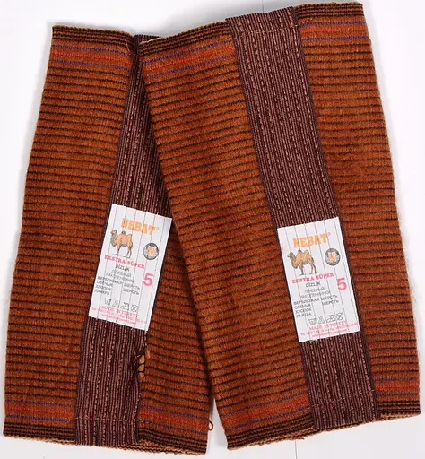 Зігрівальні наколінники (пара) з верблюжої вовни еластичні, лікувальні, для суглобів і колін для роботи на холоді 5 (L) 81882 - фото 1