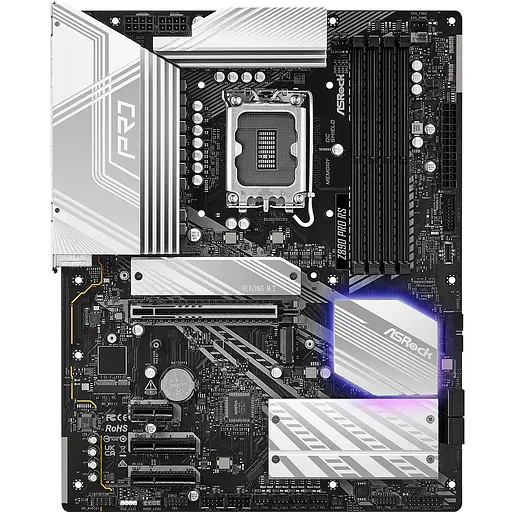 AsRock Z890 PRO RS (1851/Z890, 4*DDR5, PCIex16, HDMI/DP/TB4, 4xSATA, 4xM.2, 2.5Glan, 7.1c, ATX) - фото 3