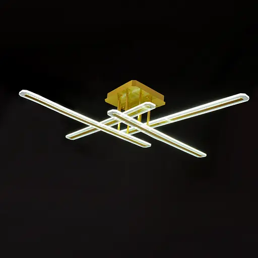 Люстра стельова Brille в спальню LED 80W WW+NW+CW G (BR-01 664C/4) - фото 3