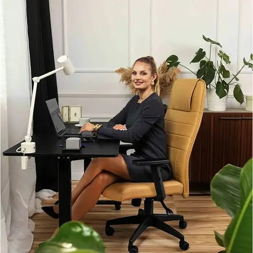 Компьютерный стол с регулируемой высотой Di Volio Biago черный - фото 2