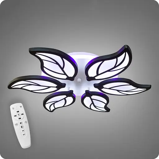 Люстра світлодіодна 517 Dlight 3color з пультом 105Вт Чорний (01936) - фото 1