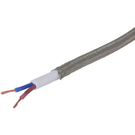 Декоративний кабель Brille IU-2 у тканинному обплетенні 2x0.75 GY (1 м) 42-131 сірий
