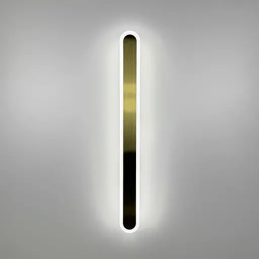 Видовжене латунне бра у металевому корпусі 60 см Арт. W 010/600 AB Line F - фото 5