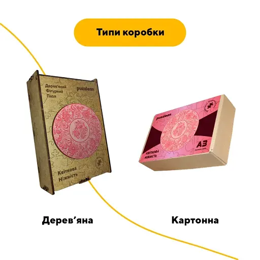 Дерев'яний фігурний пазл Декоративний Розпис Квіткова Ніжність, А2, Картонна коробка 300+ елементів - фото 4