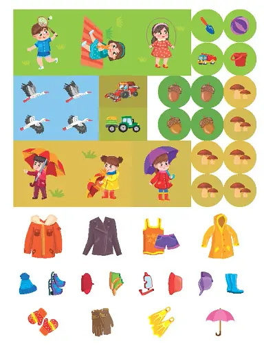 Мої перші навчальні наліпки. Пори року - фото 5