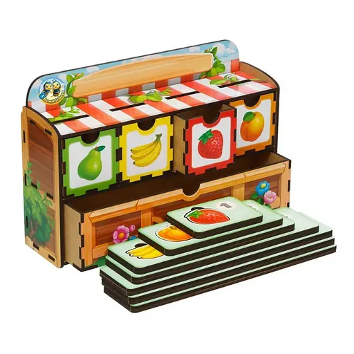 Дерев'яна настільна гра "Рахунок -2" Ubumblebees (ПСД070) PSD070 сортер-комодик - фото 1