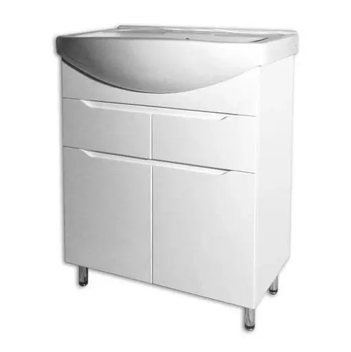 Тумба підлогова ПіК Альба Т5 з раковиною Cersanit Cersania 60 см Білий 30412 - фото 1