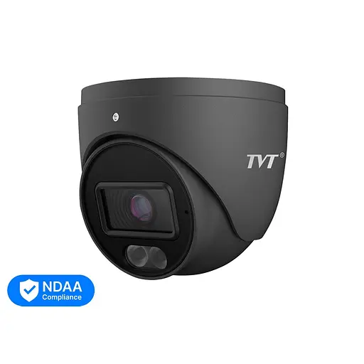 IP-видеокамера 6Mp TVT TD-9564S4-C (D/PE/AW2) Black f=2.8mm, ИК+LED-подсветка, с микрофоном (77-00405)