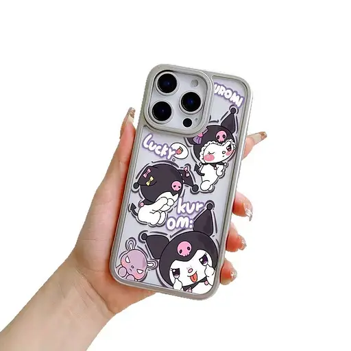 Силиконовый чехол Kuromi (Sanrio) для iPhone 16 - фото 2