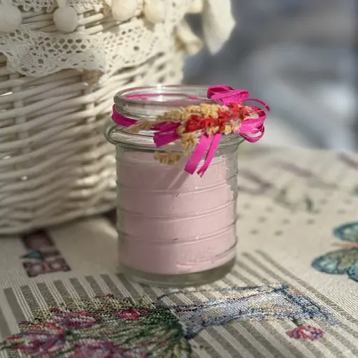 Пасхальная свеча розовая в баночке средняя MIS LT - фото 1