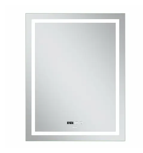 Зеркало Mixxus Premium FLASH MR21-60x80 (LED Touch, Anti-fog, часы) (MP6617) - фото 2