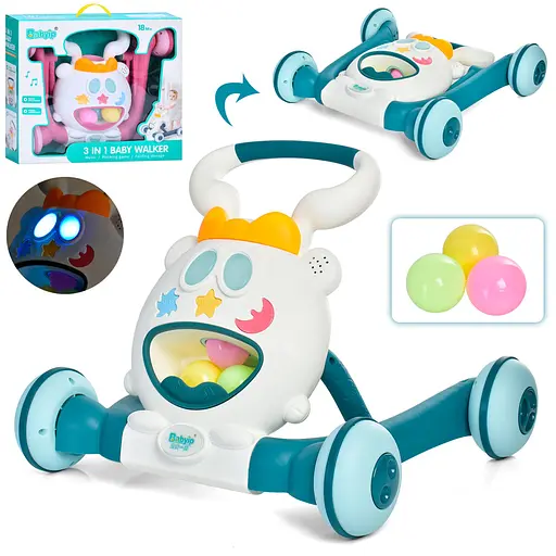 Каталка-ходунки Limo Toy 6201B Baby Walker интерактивная игровая панель - фото 2
