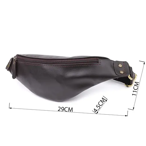 Бананка для чоловіків з гладкої натуральної шкіри SHVIGEL 29х11х4,5 см sum0027448 - фото 13