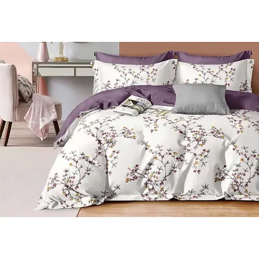 Комплект постельного белья Soho Lounge Vintage Violet Евро 200x230 см бело-фиолетовый (A130149) - фото 1