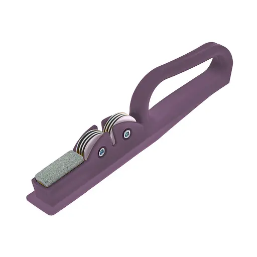 Точилка для кухонных ножей ручная механическая пластиковая с точильным камнем Фиолетовый 86767 - фото 1