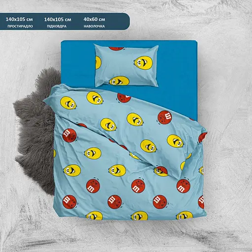 Комплект дитячої постільної білизни OldBro M&M, односпальне 105x140 см, бязь Arabeska - фото 2