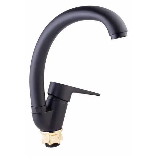 Смеситель для кухни Lidz (BLA)-14 43 008F-3 Черный матовый - фото 1