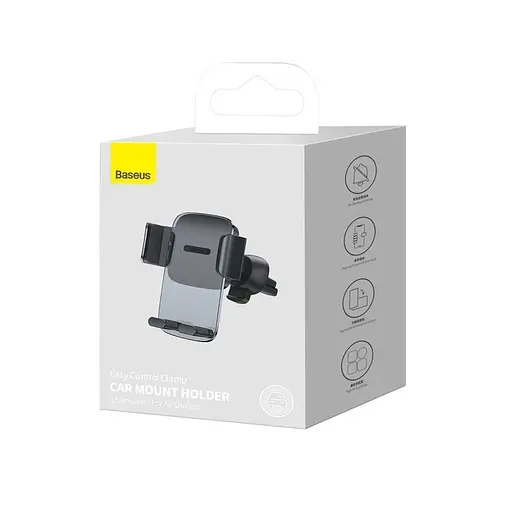Автотримач для телефона Baseus Easy Control Clamp Car Mount Holder (Air Outlet Version)Black - фото 2