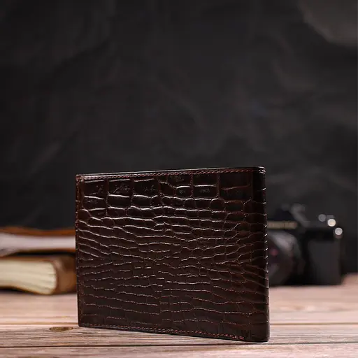 Мужской кожаный кошелек Canpellini 12х9.7х1 см acs0025693 - фото 7