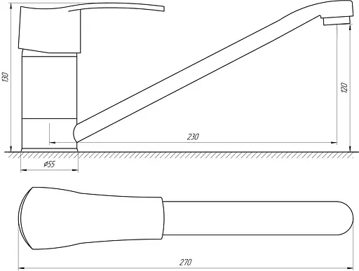Змішувач для кухні Globus Lux Queensland GLQU-203 Хром - фото 2