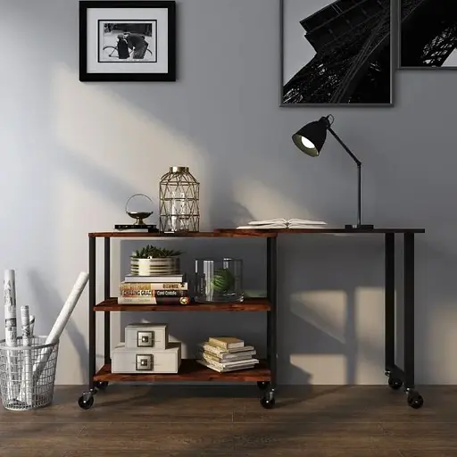 Стол L-образный Costway King вращающийся в стиле Loft - фото 3