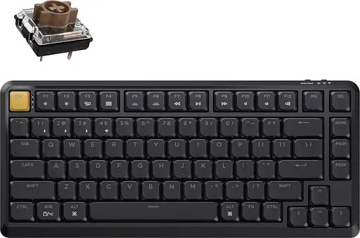 Клавіатура Keychron J1 82Key K pro Brown WL/BT/USB-A QMK Hot-swap EN/UKR RGB Black (J1-H3-UA) - фото 1