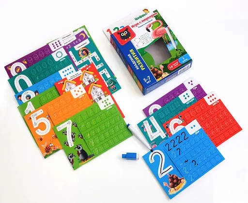 Гра з маркером Пиши та витирай Цифри, Vladi Toys, VT5010-04 - фото 2