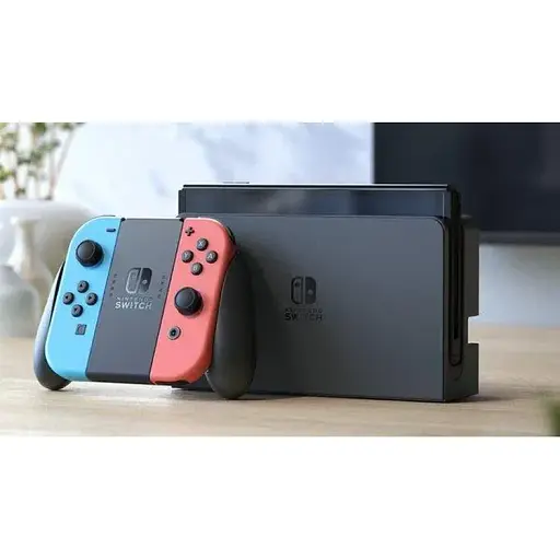 Игровая консоль Nintendo Switch Oled Global с Neon Blue и Neon Red Joy-Con (045496453442) - фото 6