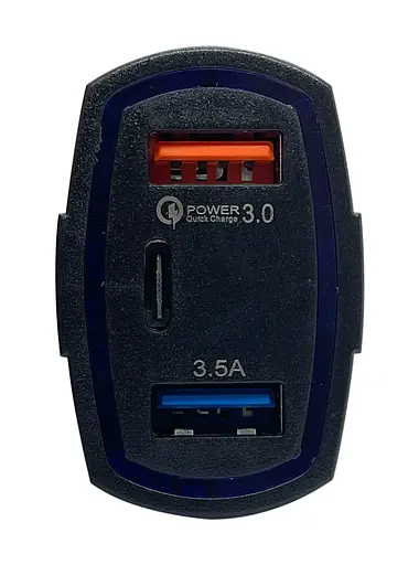 Автомобильное зарядное устройство XON UniLink Type-C 15W (PD15) + QC3.0 + 5V/3.1A Black (CU2A1C30QB 3425) - фото 2