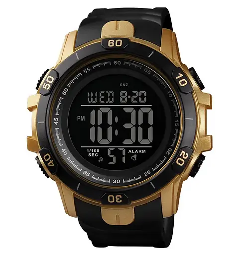 Чоловічий спортивний годинник Skmei 1475 Золотистий