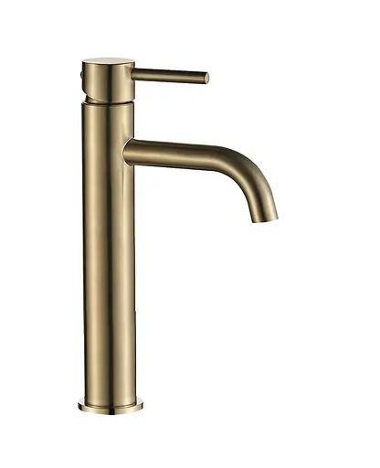 Смеситель для раковины VBI Milano brushed gold высокий VBI-050101BG Золотой - фото 1