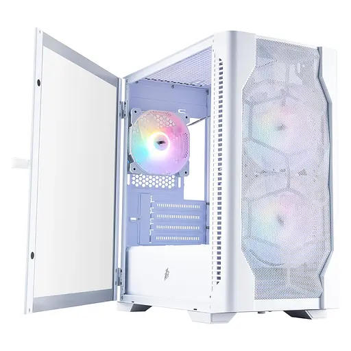 Корпус 1stPlayer D4-M-WH-2F1P-W-1F1-W White - фото 7