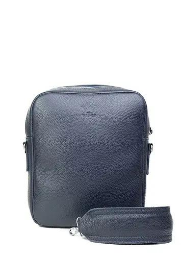 Шкіряна сумка Challenger S синя флотар - фото 2