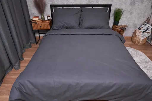 Комплект постельного белья Moon&Star Бязь Gold Люкс Dark Blue King Size 220x240 наволочки 2х40х60 - фото 3