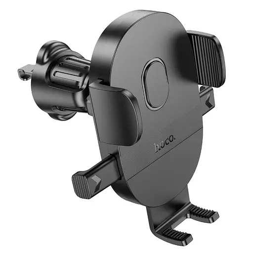 Автотримач для телефона HOCO H18 Mighty one-button car holder(air outlet) Black - фото 3