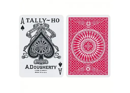 Карты игральные United States Playing Card Company Tally-Ho Circle Back Standard Index (red blue) (00009) - фото 3