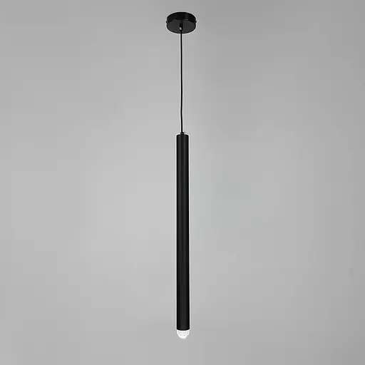 Видовжений підвіс у чорному корпусі в стилі модерн 62 см | Арт. AA 435/1 BK | Line F - фото 1
