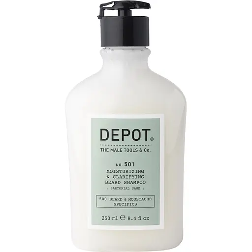 Шампунь для бороди Depot 501 зволожуючий та очищуючий вишукана шавлія 250 мл