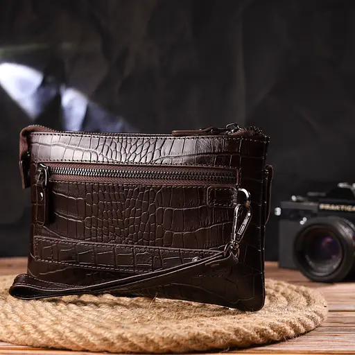 Клатч кожаный мужской Canpellini 21,5х13,5х1 см sum0022426 - фото 8