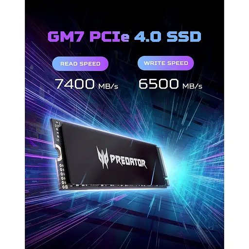 Накопитель SSD Acer Predator m.2 NVMe 4TB GM7 PCI Express 4.0 x4 (BL.9BWWR.120) - фото 5