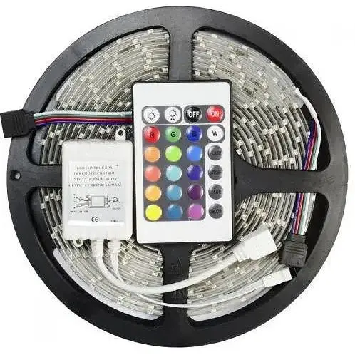 Светодиодная RGB-лента Venom SMD 5050, 5 м 12 V IP20 RGB (VST-5050120600-RGB) с пультом и блоком питания - фото 2