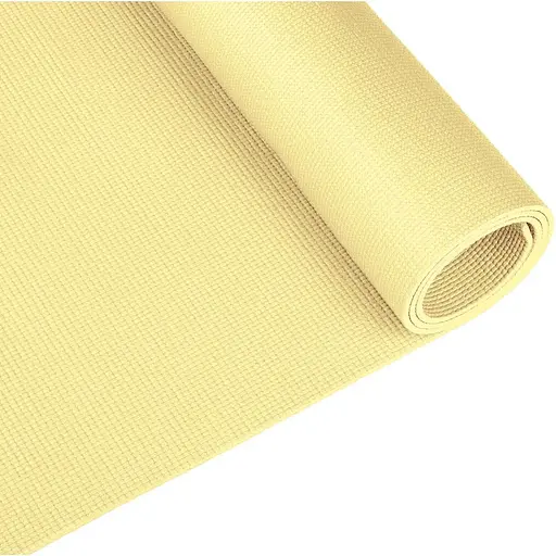 Коврик (мат) для фитнеса и йоги Gymtek TPE 0,5см желтый - фото 5