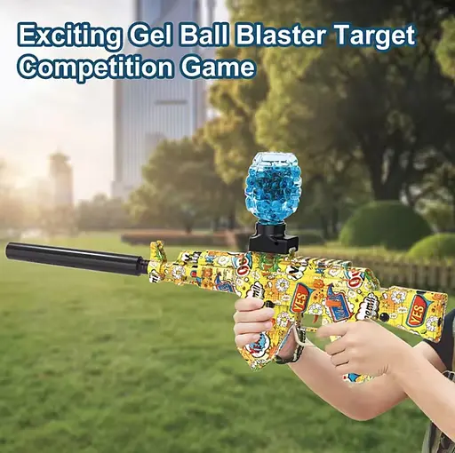 Бластер автоматический OldBro Auto AK 47 Gel Ball с гель шариками орбиз 10500 шт. eXtream Yellow - фото 6