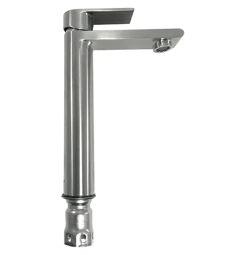 G1099-22 Змішувач для умивальника високий нержавіюча сталь гайка (сатин) Ø35 Gappo Satenresu-KO 1/8 Хром матовый - фото 1