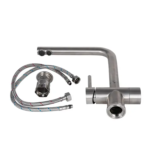 Змішувач для кухн Lidz Ariaі 24F-SFS F-подібний з використанням фільтрованої води (k35) Никель - фото 5