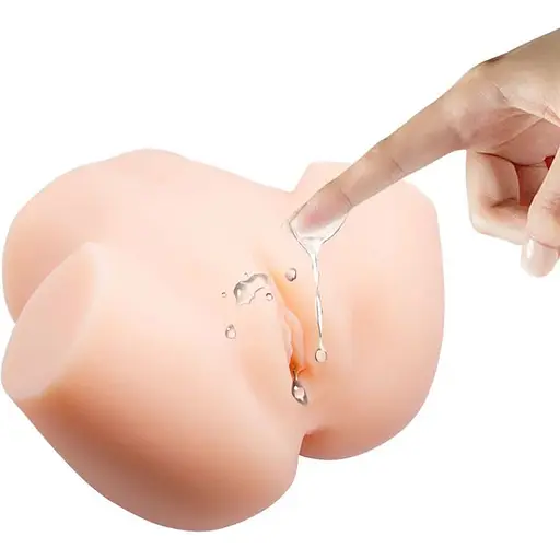 Мастурбатор з подвійною вібрацією і двома входами Crazy Bull-Veronica Dual Vagina and Anal, BM - 00900T72ZK, Телесный - фото 3